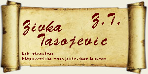 Živka Tasojević vizit kartica